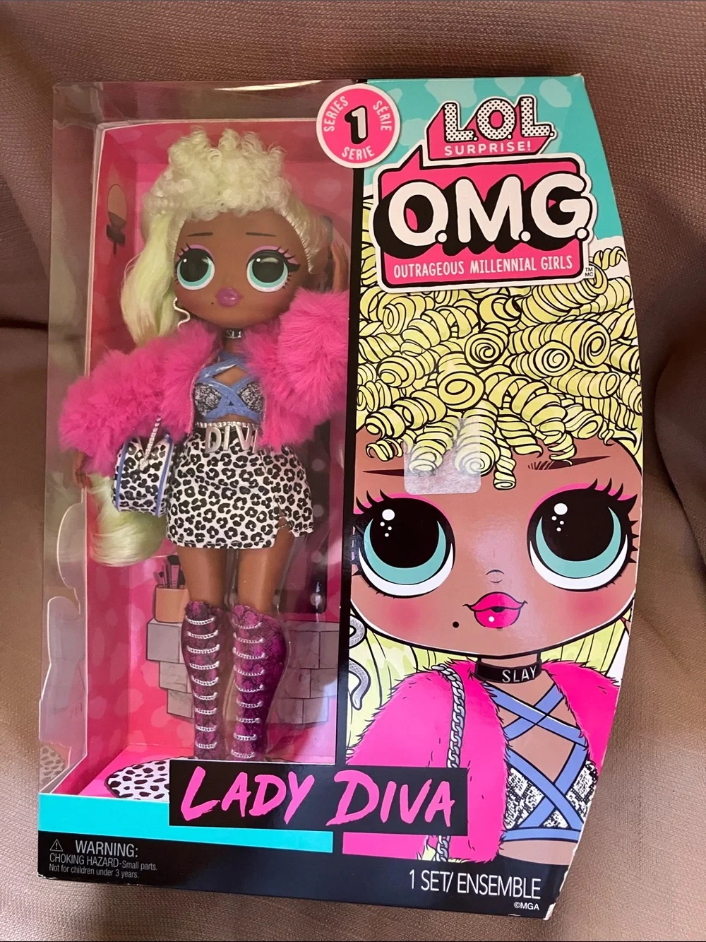 L.O.L. Surprise! OMG Lady Diva Doll - Pink, Blonde, Black, White, Blue